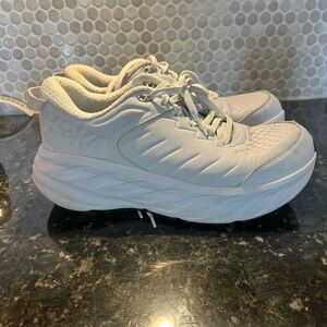 Hoka White Athletic Shoes- Bondi SR